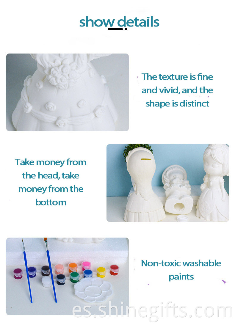 Wholesale Good quality Non-toxic children drawing DIY coin saving money piggy bank paints kit